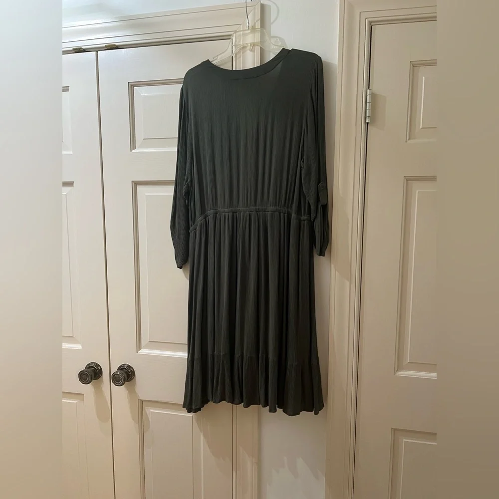 Torrid Sage Green Long Sleeve Dress - Picture 6 of 10